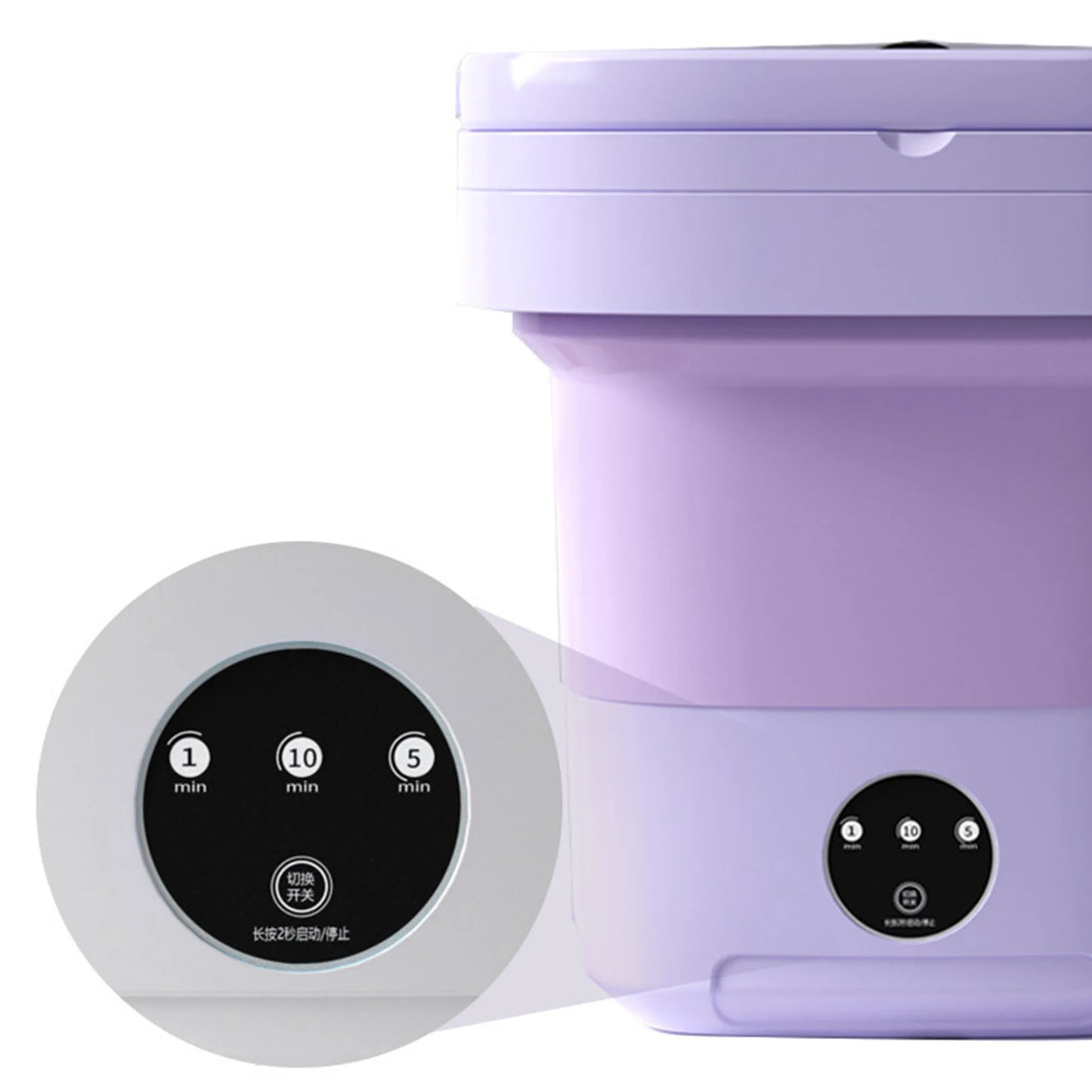 10L Portable Foldable Washing Machine with Spin Dryer For Socks Underwear Panties Small Washer Household Mini Washing Machine