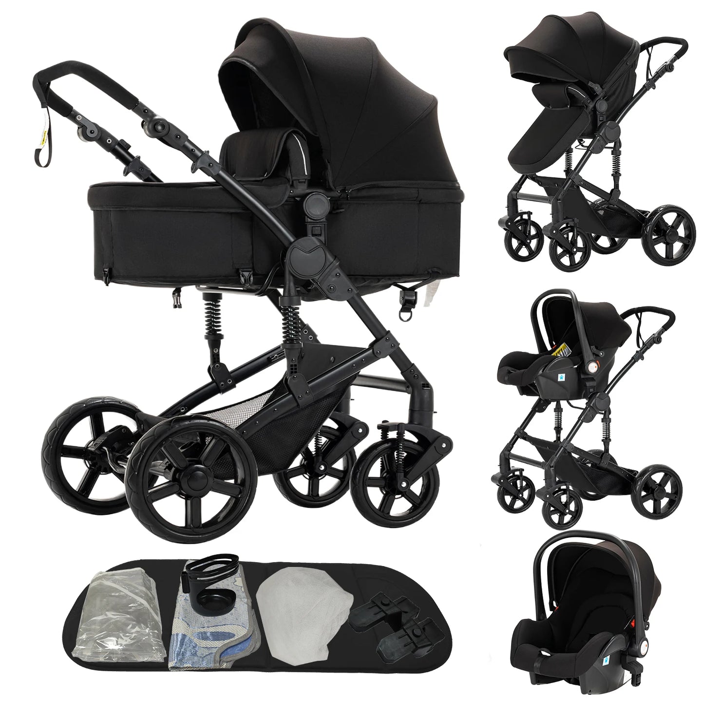 Stroller,Baby stroller,baby accessories,baby cars,Stroller 3 in 1,Convertible Bassinet Push,Light stroller,2 in 1 Baby Stroller,