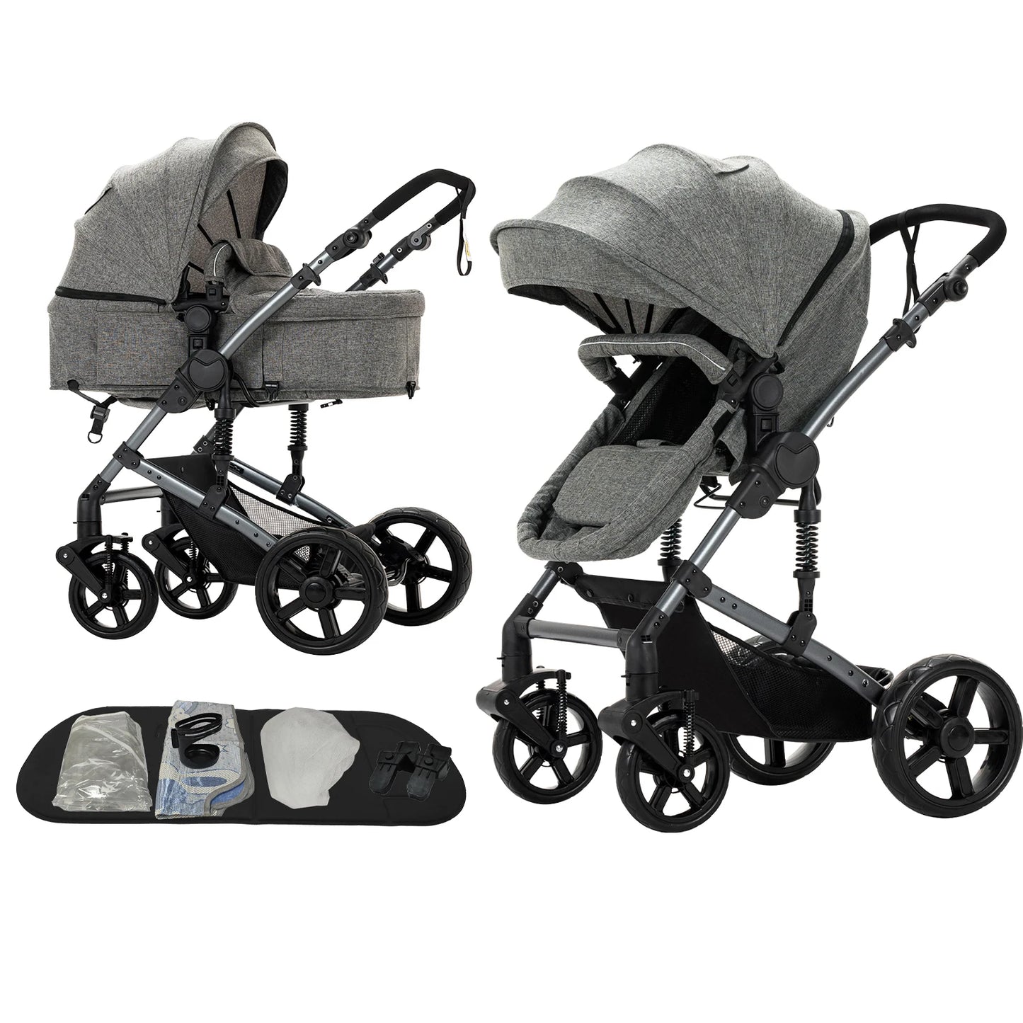 Stroller,Baby stroller,baby accessories,baby cars,Stroller 3 in 1,Convertible Bassinet Push,Light stroller,2 in 1 Baby Stroller,
