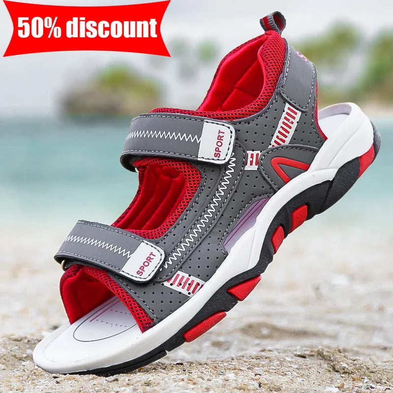 Children Sandals Summer Breathable Non Slip Soft Sole Casual Beach Shoes Boys Daily Fast Drying Comfort Walking Sports Sandals