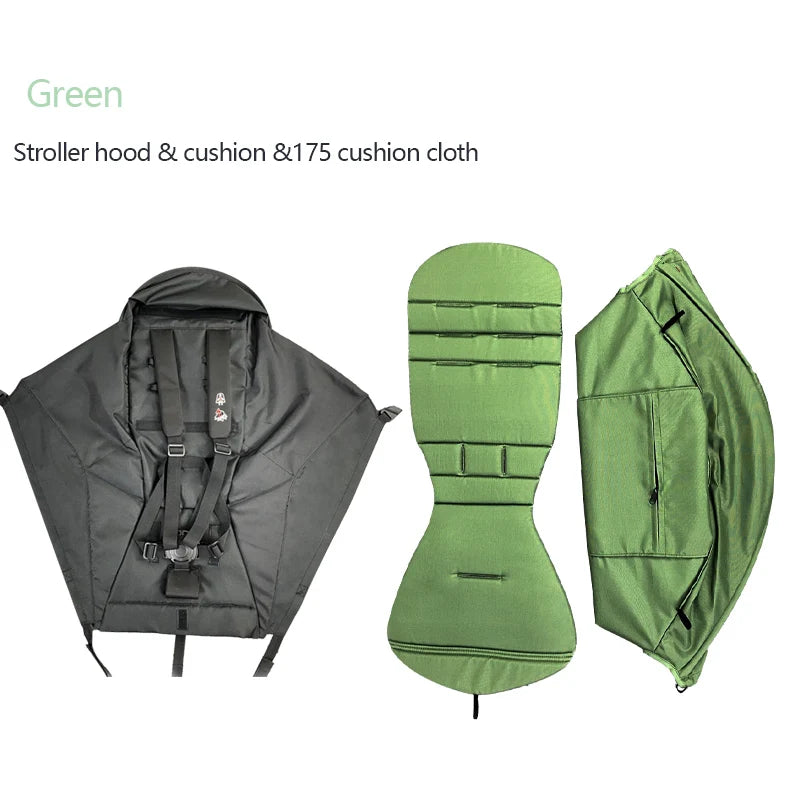 3pcs/set 175 Stroller Accessories Canopy Cover Seat Cushion Compatible With Babyzen YOYO  Cover Seat Mattress With Zipper Pocket