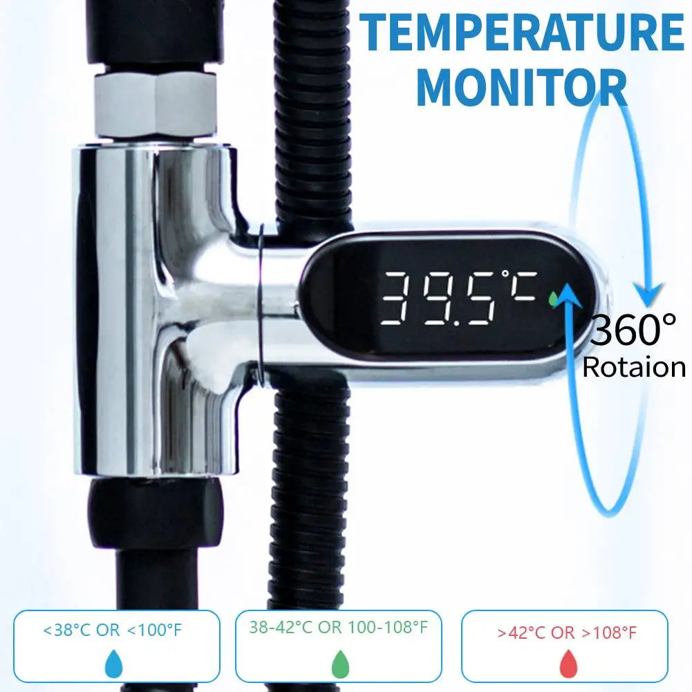 Baby Bath Water Temperature Monitor 360 Degree Rotate Electronic Water Thermometer Water Temperature Meter for Bathroom Shower